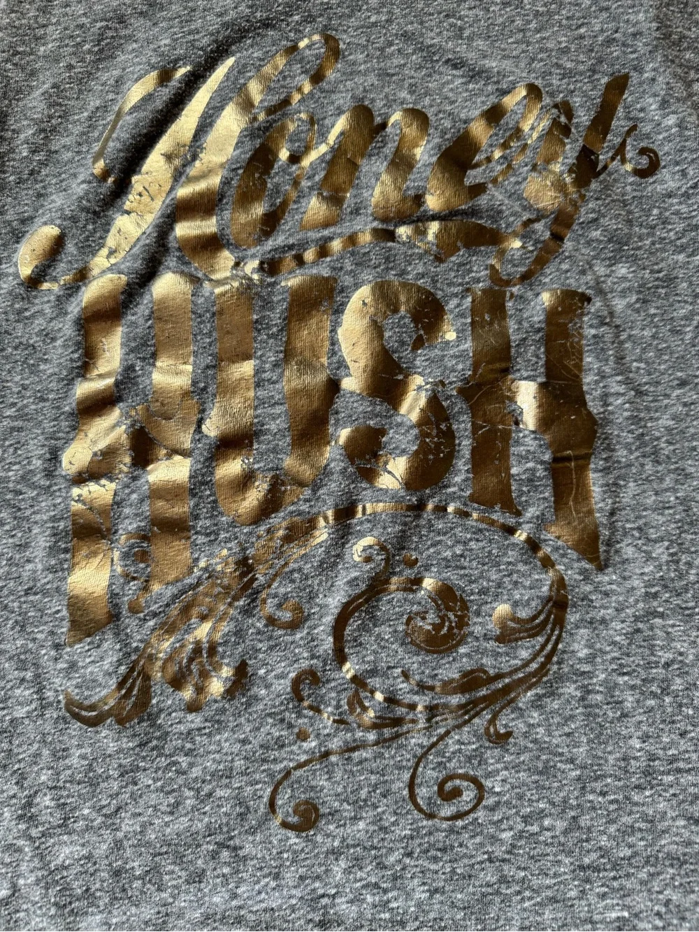 Junk Gypsy Gray Tank Top with Brown/Bronze “Honey Hush” Graphic Size Small - Picture 2 of 7